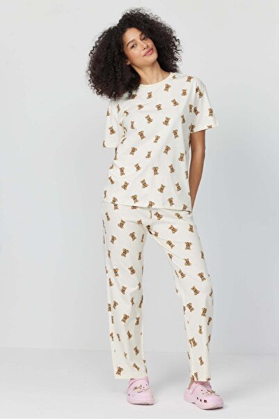 PAULMARK Set de pijamale cu model pentru damă