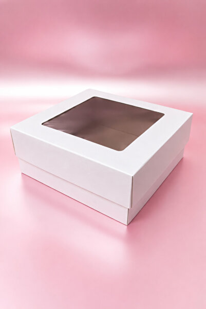 Ege Concept Life Asetat Kapaklı Beyaz Pasta ve Hediye Kutusu 30x30x10 - Pence...