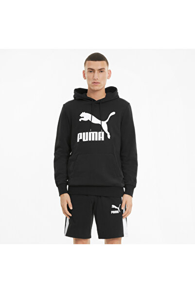 Puma هودي رجالي كلاسيكي بشعار - أسود