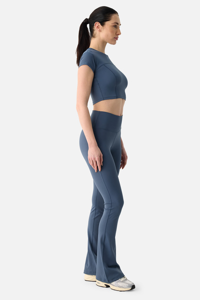 Superstacy Liora Soft Fabric Wide Leg Indigo Leggings Pants