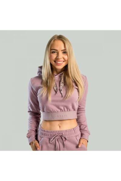 GymBeam Hanorac scurt esențial pentru femei, mov - STRIX