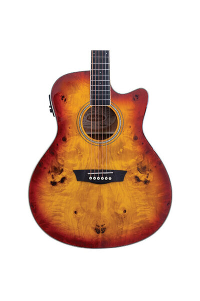 Washburn DFBACEA Deep Forest Burl Ace Amber Fade Elektro Akustik | Kesik Kasa...