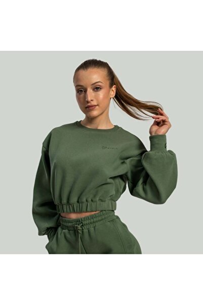 GymBeam Pulover scurt Lunar pentru femei, verde cedru - STRIX