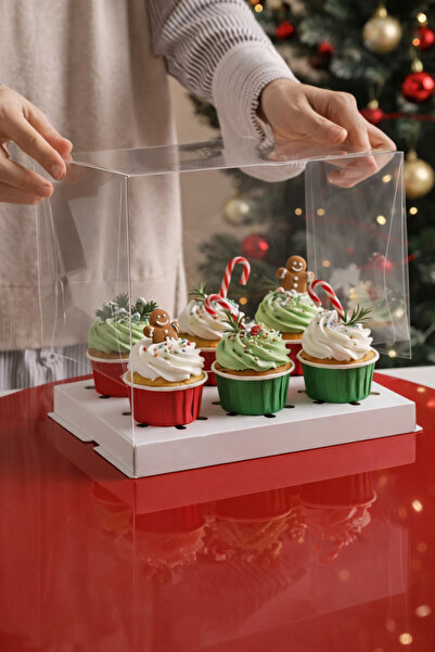 Ege Concept Life 6'lı Şeffaf Full Asetat Cupcake Kutusu 25x17x11 - Muffin ve ...