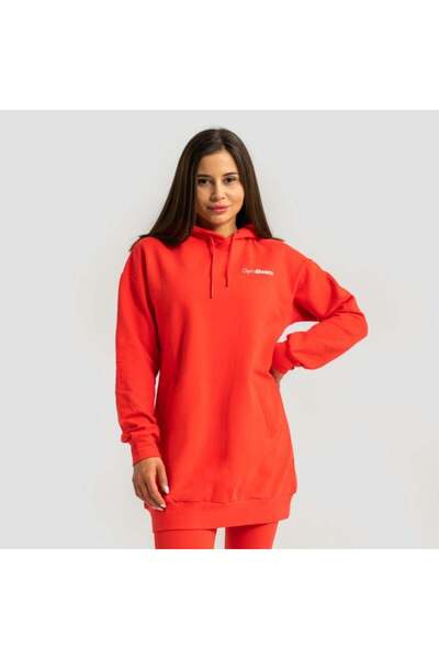 GymBeam Hanorac lung Limitless pentru femei, roșu aprins