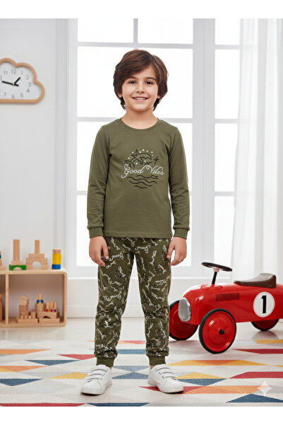 bbs fashion Boys' pajamas, long sleeves, 100% cotton, sizes (6-12)
