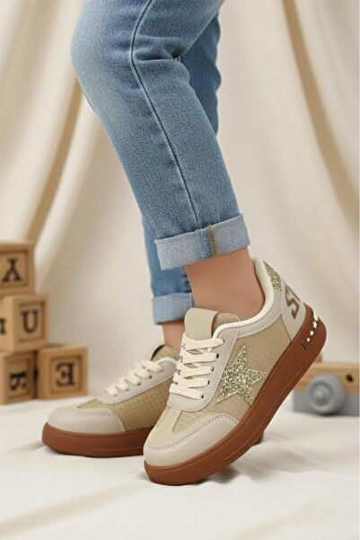 Oksit Pantofi sport confortabili pentru fete, cu detaliu stea strălucitoare G...