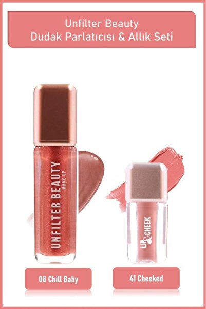 Unfilter Beauty Lipgloss 08 Chill Baby+Lip&Cheek 41 Cheeked