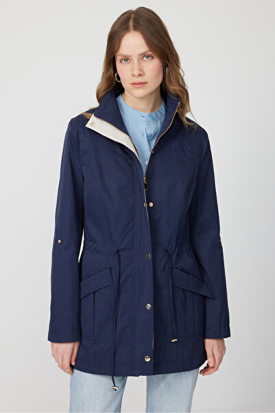 PAULMARK Дамски палто с колан и детайли