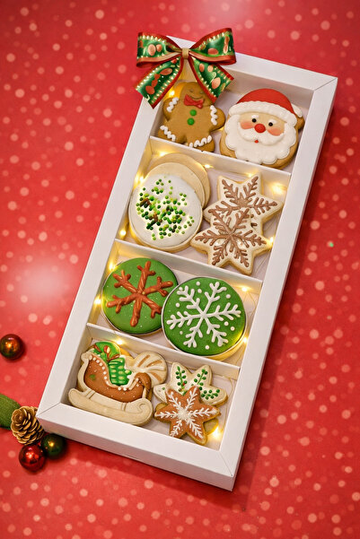 Ege Concept Life 4 Bölmeli Kurabiye ve İkram Kutusu 32x14x4 - Tam Şeffaf Aset...