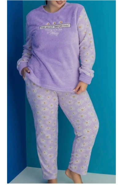 CATTLEYAS Büyük beden pelüş pijama takımı