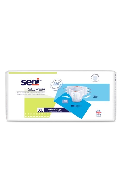 Seni Scutece Super XL pentru adulți, absorbție 2600 ml, 30 buc.