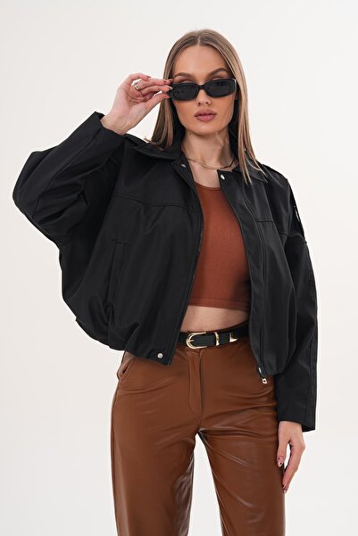 ŞİMAL Γυναικείο Μπουφάν Bomber με Επωνυμίες - 260183