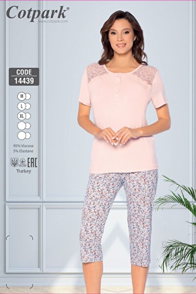 Cotpark Women's Viscose Elastane Fabric Top and Bottom Capri Set 14439