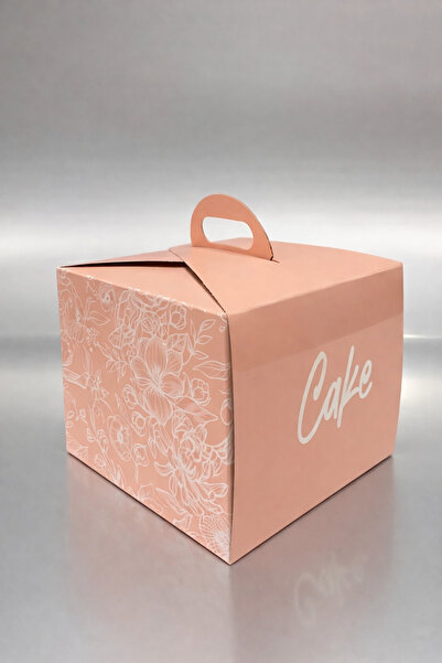 Ege Concept Life Tutma Saplı Desenli Pasta Kutusu 18x18x15 - Dayanıklı Krome ...