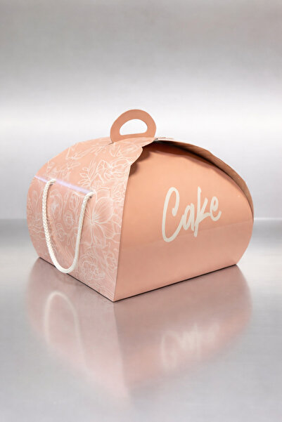 Ege Concept Life Tutma Saplı Desenli Pasta Kutusu 18x18x15 - Dayanıklı Krome ...