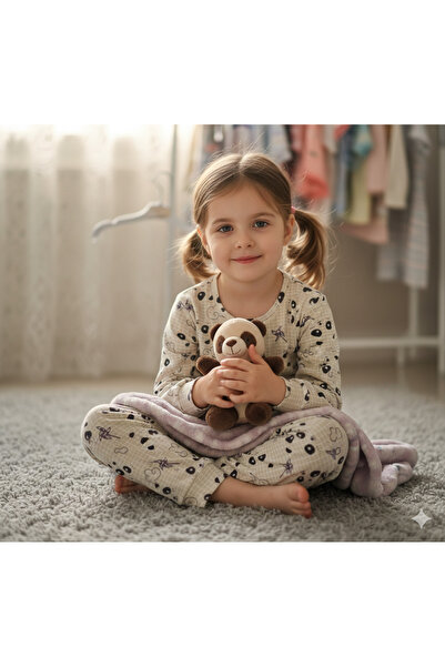 bbs fashion Girls' pajamas, long sleeves, 100% cotton, sizes (6-12)