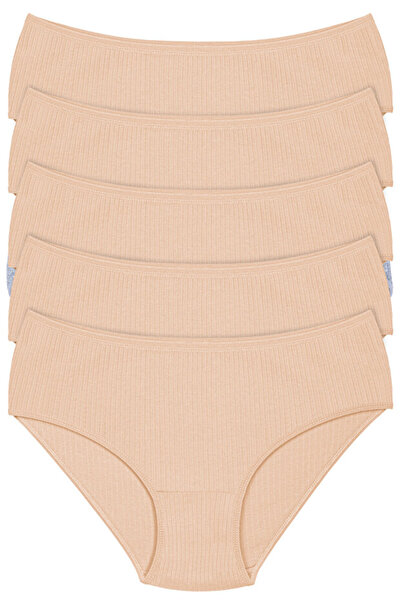 Tusebu Pachet de 5 chiloți slip pentru femei, de culoarea pielii, din bumbac ...