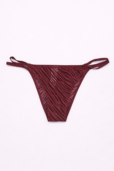 SCM LINGERIE KADIN LASTİK DETAYLI ZEBRA DESENLİ KADIN KÜLOT