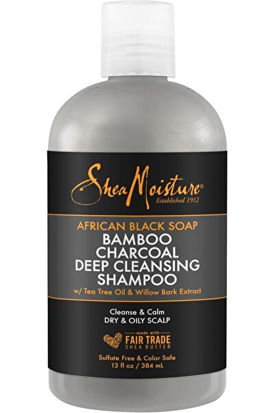 Shea Moisture شامبو التنظيف العميق بالصابون الأسود الأفريقي وفحم الخيزران