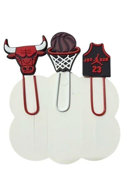 Buki'nin Atölyesi مشبك ورق/مشبك ورق على شكل كرة سلة، مجموعة من 3 قطع