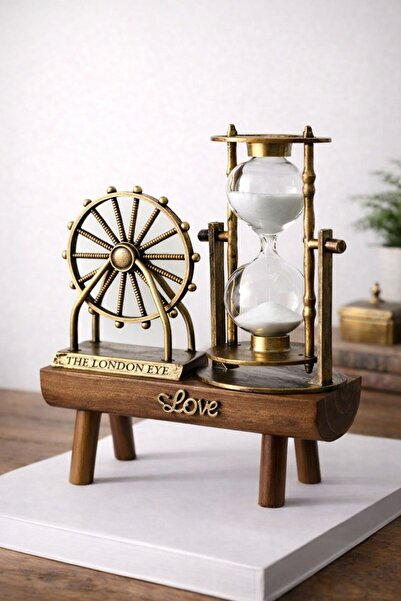 minisepetim Dekoratif Dönme Dolap Biblolu Kum Saati