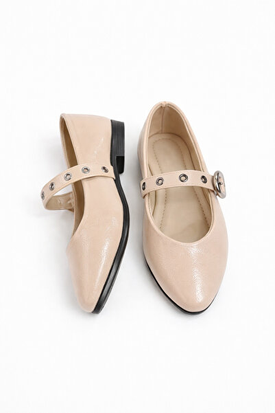 modastilin Stylish Design Buckle Elastic Comfortable Classic Daily Ballet Shoes