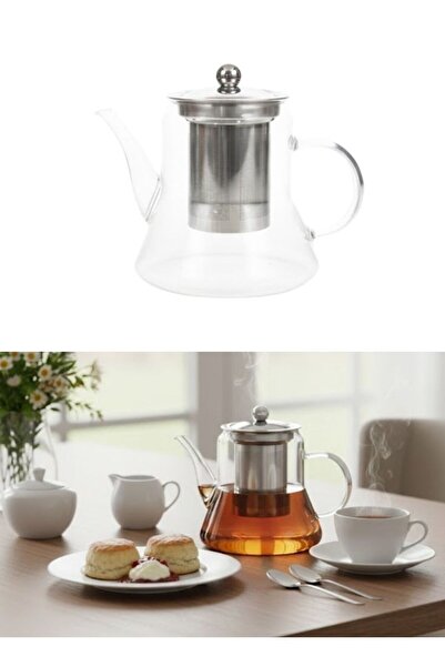 Premium Glass Teapot with Stainless Steel Mesh Infuser Tea Maker