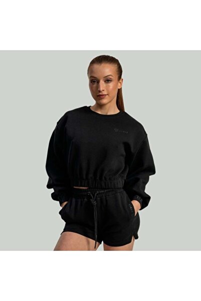 GymBeam Pulover scurt Lunar pentru femei, negru - STRIX