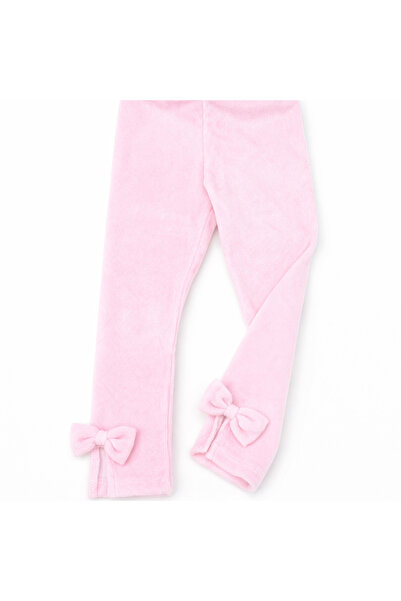Lika Girl's Corduroy Bowknot Leggings Pink 13562