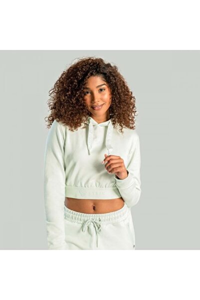 GymBeam Hanorac scurt esențial pentru femei, gri lunar - STRIX