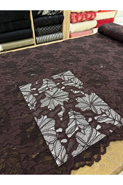 METERİAL قماش دانتيل مزين بنقوش الزهور |   دانتيل أنيق وراقٍ