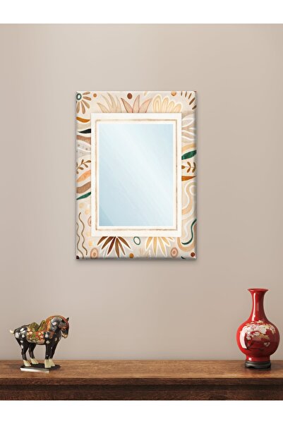 ESLEM Bohem Desenli Baskılı Dekoratif Ayna | Modern Duvar Aynası | Şık Salon ...