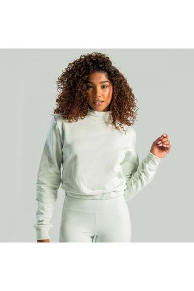 GymBeam Pulover Essential cu guler înalt pentru femei, gri lunar - STRIX