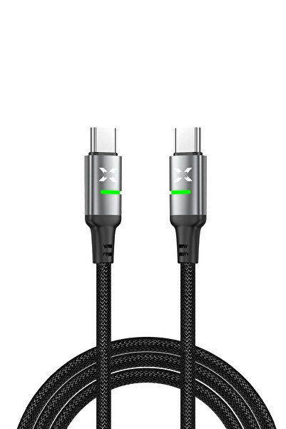 Xenon Smart Type C Hızlı Şarj Kablosu | Type-C to Type-C, 60W, 480 Mpbs, 2m, PD, Örgü, Led Göstergeli (X6422)