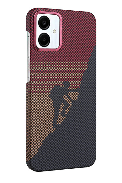 ZEMİRA HOME غطاء نيو فيس سامسونج جالاكسي A07 4G فيجا ماج سيف - أحمر