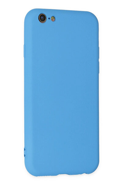 FREEDOM STOREE حافظة نيو فيس لهاتف آيفون 6 بلس من السيليكون المخملي نانو - أزرق