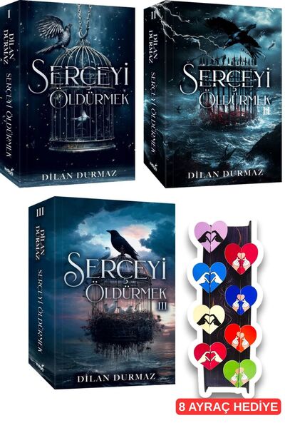 İndigo Kitap Serçeyi Öldürmek 3 Kitap Set (KARTONKAPAK)8'li Özel Tasarım Kalp...