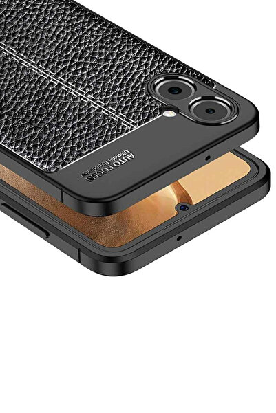 ykavm غطاء Newface لهاتف Samsung Galaxy A05 بتركيز تلقائي - أسود