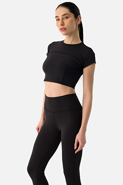 Superstacy Liora Soft Fabric Black Crop Top