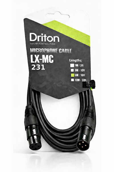 DRİTON Lx-Mc Lx-231 5 Metre Sound and Light System Xlr Male and Xlr Female Cable