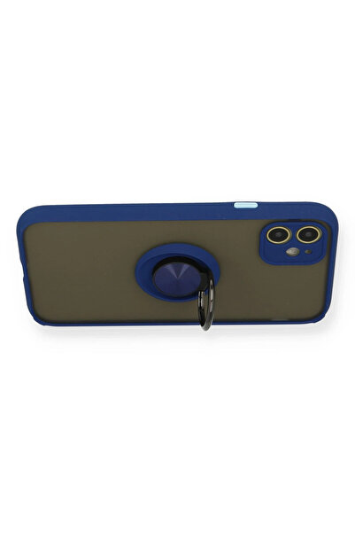 TUBA TOPTAŞ غطاء حماية سيليكون لهاتف آيفون 11 من نيو فيس مع حلقة مونتريال - أ...