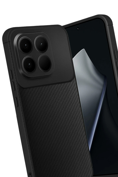 ZEMİRA HOME غطاء كربون من نيو فيس لشاومي مي 15 تي مع تركيز تلقائي - أسود