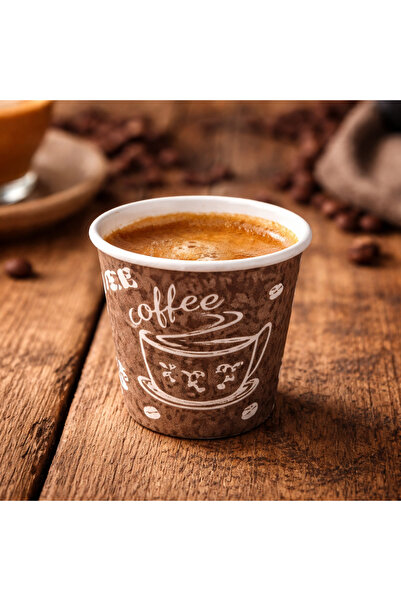 Ambalaj Evi Cardboard Cups 2.5 oz Espresso, Zemzem, Mocha Cups 50 Pieces