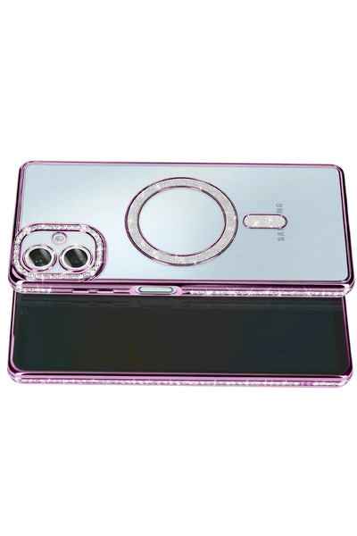 POYRAZ MARKET حافظة Newface Samsung Galaxy A07 4G Glitter Sim Magneticsafe - ...