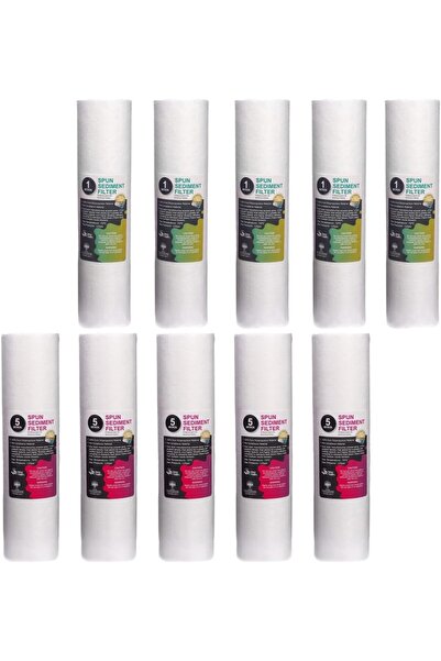 BRF TkDizayn SULOOK 2086 10 Adet Açık Kasa Su Arıtma Filtre 1-5 Mikron Sedime...