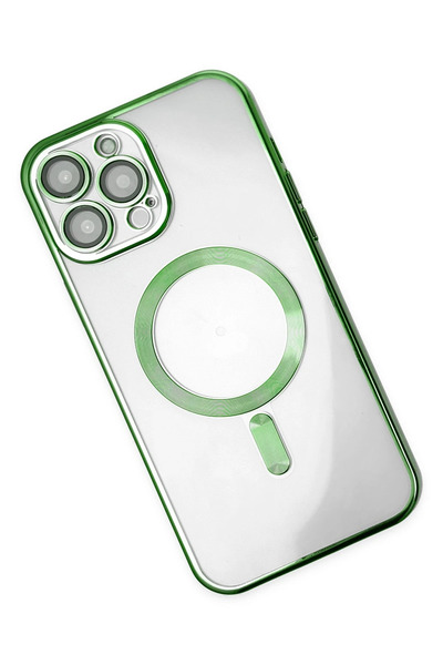 CT STONES حافظة نيو فيس لهاتف آيفون 14 برو كروس ماجنيتك سيف - أخضر داكن