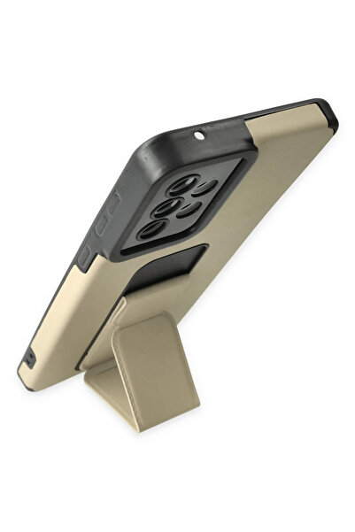 POYRAZ MARKET نيوفيس حافظة سامسونج جالاكسي A33 5G ميجا ستاند سيليكون - ذهبي