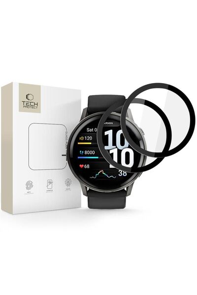 Tech-Protect Glass Flex+ Screen Protector Set for Garmin Venu 4 (45mm) - Black