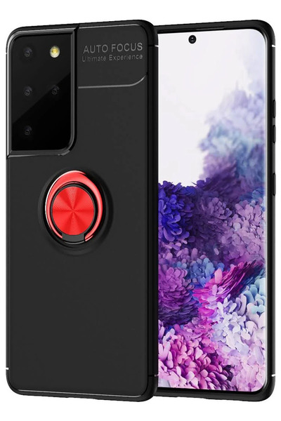 CT STONES حافظة Newface لهاتف سامسونج جالاكسي S21 الترا من السيليكون مع حلقة ...